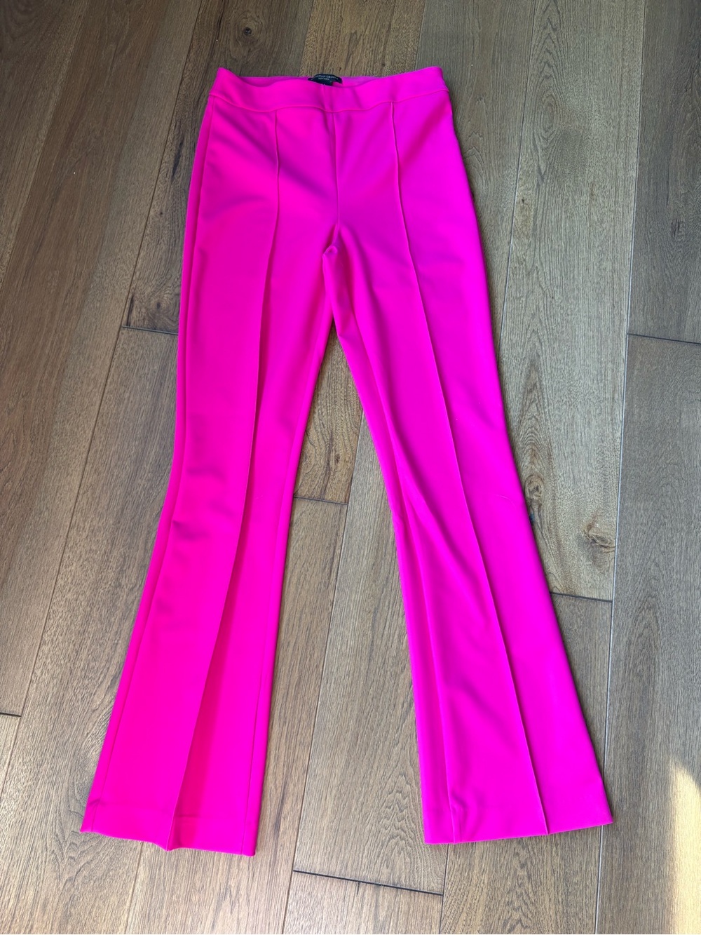 High-Waist Flare Pants in Hot Pink
